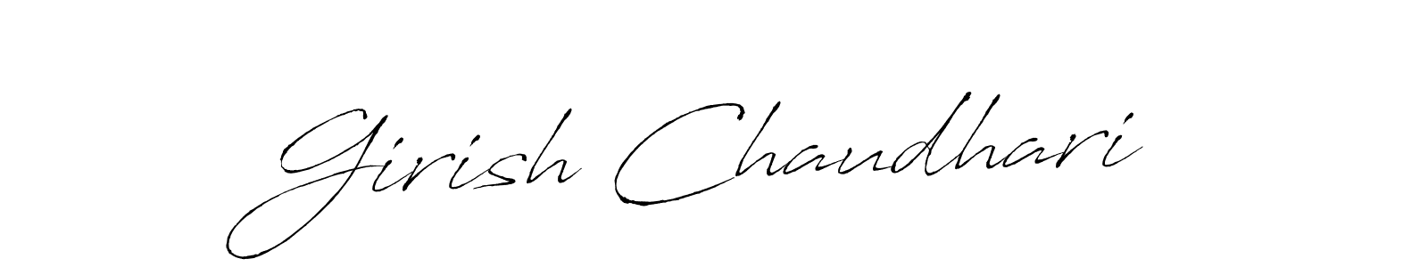 Use a signature maker to create a handwritten signature online. With this signature software, you can design (Antro_Vectra) your own signature for name Girish Chaudhari. Girish Chaudhari signature style 6 images and pictures png