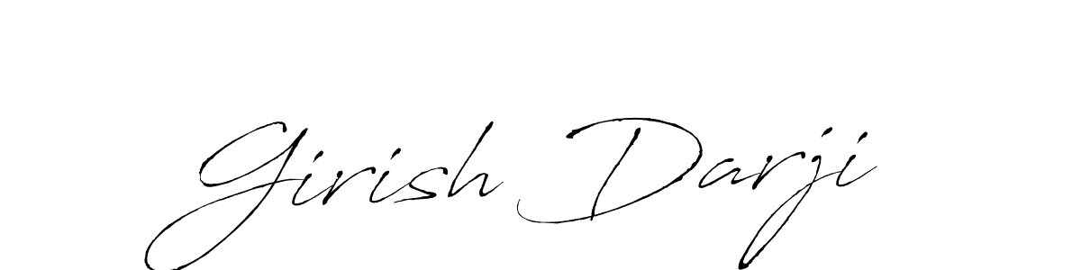 How to make Girish Darji name signature. Use Antro_Vectra style for creating short signs online. This is the latest handwritten sign. Girish Darji signature style 6 images and pictures png