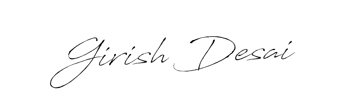 This is the best signature style for the Girish Desai name. Also you like these signature font (Antro_Vectra). Mix name signature. Girish Desai signature style 6 images and pictures png