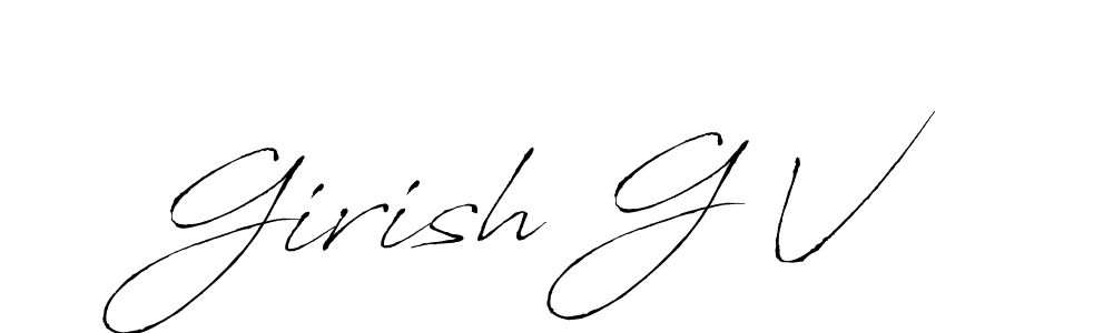 Antro_Vectra is a professional signature style that is perfect for those who want to add a touch of class to their signature. It is also a great choice for those who want to make their signature more unique. Get Girish G V name to fancy signature for free. Girish G V signature style 6 images and pictures png