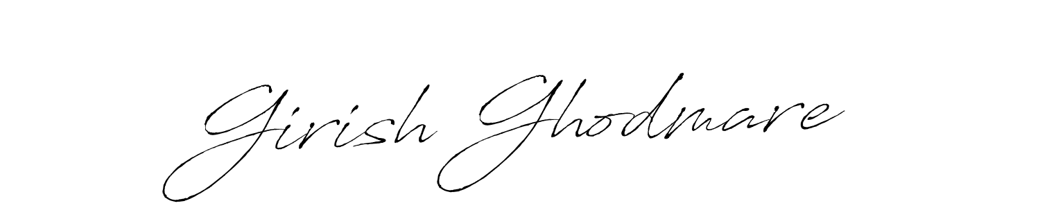 How to make Girish Ghodmare name signature. Use Antro_Vectra style for creating short signs online. This is the latest handwritten sign. Girish Ghodmare signature style 6 images and pictures png