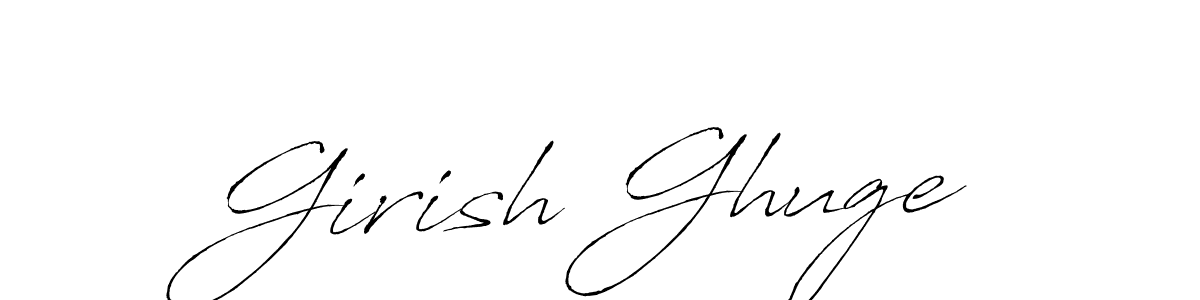 Antro_Vectra is a professional signature style that is perfect for those who want to add a touch of class to their signature. It is also a great choice for those who want to make their signature more unique. Get Girish Ghuge name to fancy signature for free. Girish Ghuge signature style 6 images and pictures png