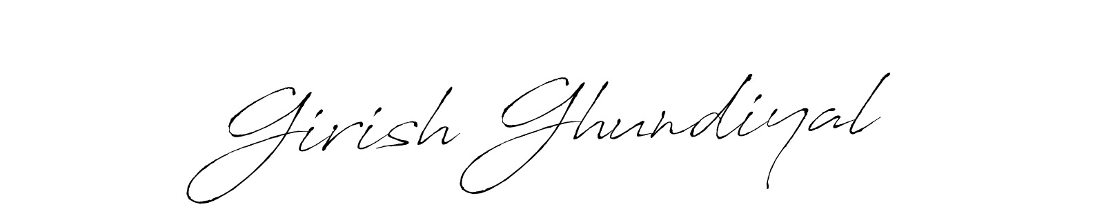 Also we have Girish Ghundiyal name is the best signature style. Create professional handwritten signature collection using Antro_Vectra autograph style. Girish Ghundiyal signature style 6 images and pictures png