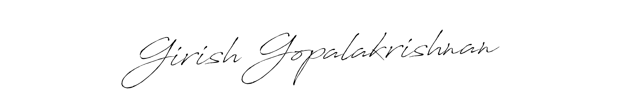 Use a signature maker to create a handwritten signature online. With this signature software, you can design (Antro_Vectra) your own signature for name Girish Gopalakrishnan. Girish Gopalakrishnan signature style 6 images and pictures png