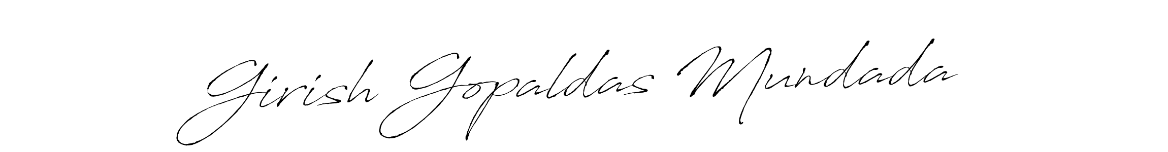 Create a beautiful signature design for name Girish Gopaldas Mundada. With this signature (Antro_Vectra) fonts, you can make a handwritten signature for free. Girish Gopaldas Mundada signature style 6 images and pictures png