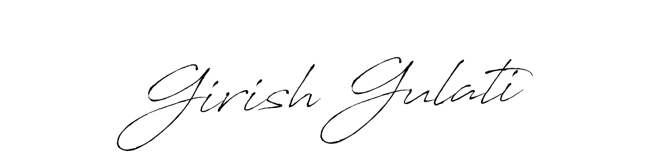 How to make Girish Gulati name signature. Use Antro_Vectra style for creating short signs online. This is the latest handwritten sign. Girish Gulati signature style 6 images and pictures png