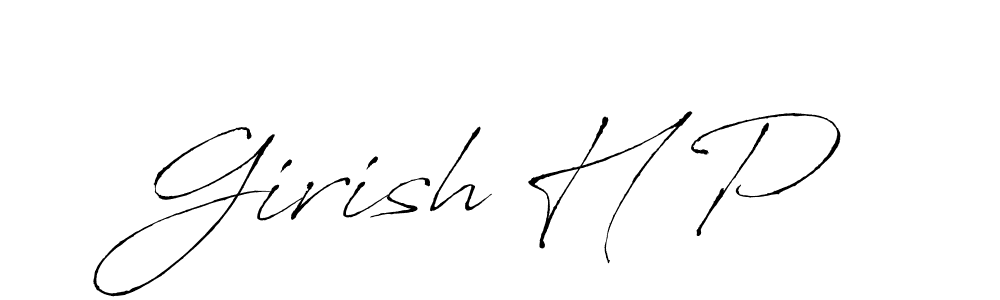 Use a signature maker to create a handwritten signature online. With this signature software, you can design (Antro_Vectra) your own signature for name Girish H P. Girish H P signature style 6 images and pictures png