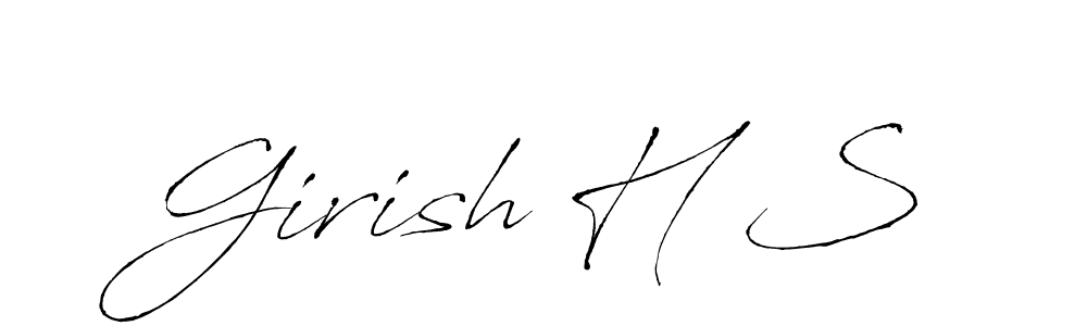 Create a beautiful signature design for name Girish H S. With this signature (Antro_Vectra) fonts, you can make a handwritten signature for free. Girish H S signature style 6 images and pictures png