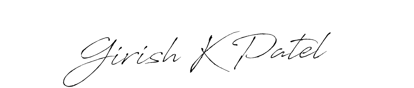 Also You can easily find your signature by using the search form. We will create Girish K Patel name handwritten signature images for you free of cost using Antro_Vectra sign style. Girish K Patel signature style 6 images and pictures png