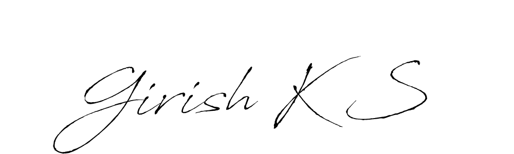 Design your own signature with our free online signature maker. With this signature software, you can create a handwritten (Antro_Vectra) signature for name Girish K S. Girish K S signature style 6 images and pictures png