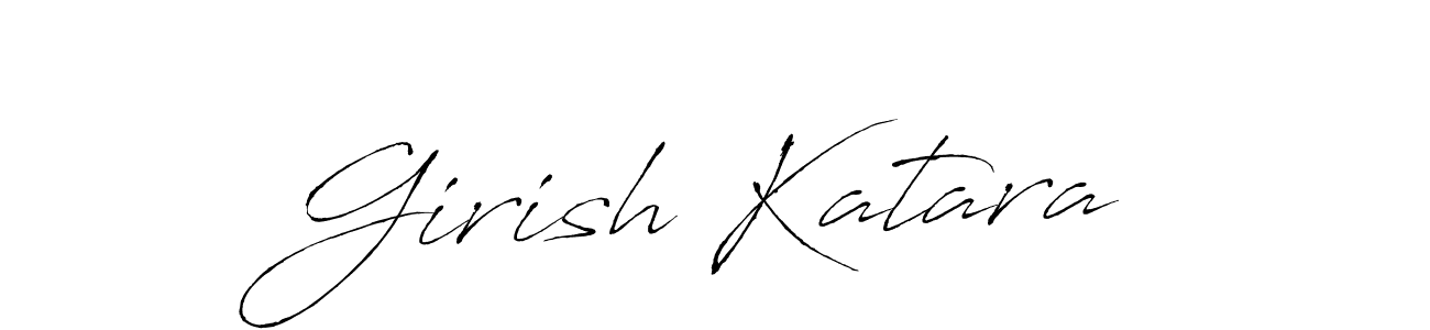 Create a beautiful signature design for name Girish Katara. With this signature (Antro_Vectra) fonts, you can make a handwritten signature for free. Girish Katara signature style 6 images and pictures png