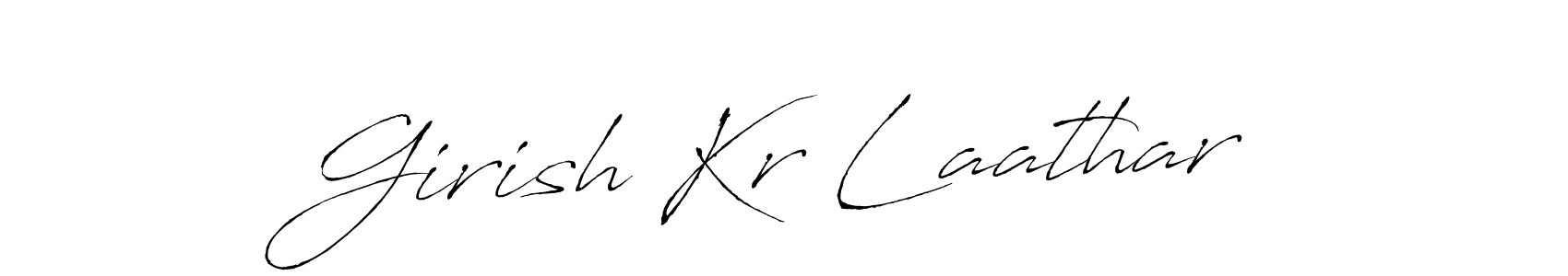 Use a signature maker to create a handwritten signature online. With this signature software, you can design (Antro_Vectra) your own signature for name Girish Kr Laathar. Girish Kr Laathar signature style 6 images and pictures png