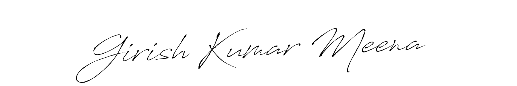 Girish Kumar Meena stylish signature style. Best Handwritten Sign (Antro_Vectra) for my name. Handwritten Signature Collection Ideas for my name Girish Kumar Meena. Girish Kumar Meena signature style 6 images and pictures png