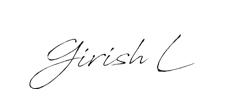 Also You can easily find your signature by using the search form. We will create Girish L name handwritten signature images for you free of cost using Antro_Vectra sign style. Girish L signature style 6 images and pictures png