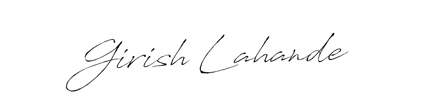 Girish Lahande stylish signature style. Best Handwritten Sign (Antro_Vectra) for my name. Handwritten Signature Collection Ideas for my name Girish Lahande. Girish Lahande signature style 6 images and pictures png