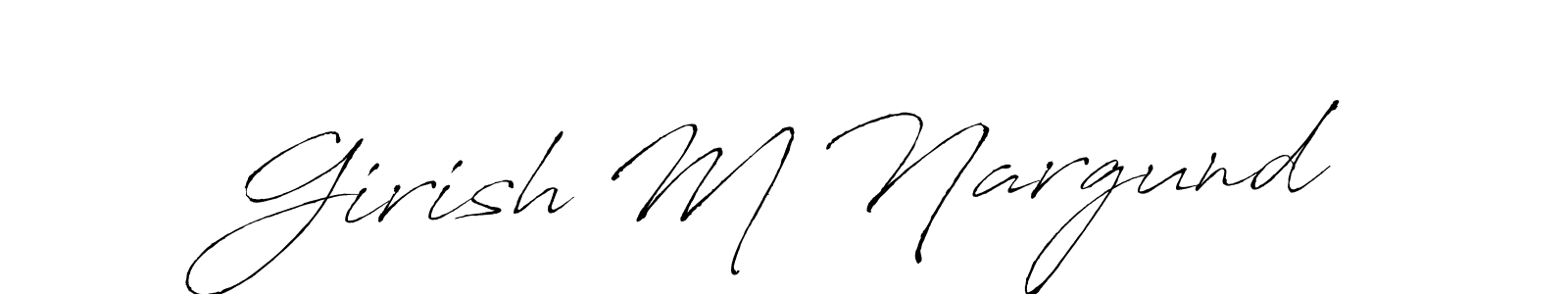 Make a beautiful signature design for name Girish M Nargund. Use this online signature maker to create a handwritten signature for free. Girish M Nargund signature style 6 images and pictures png