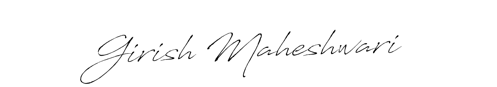 It looks lik you need a new signature style for name Girish Maheshwari. Design unique handwritten (Antro_Vectra) signature with our free signature maker in just a few clicks. Girish Maheshwari signature style 6 images and pictures png