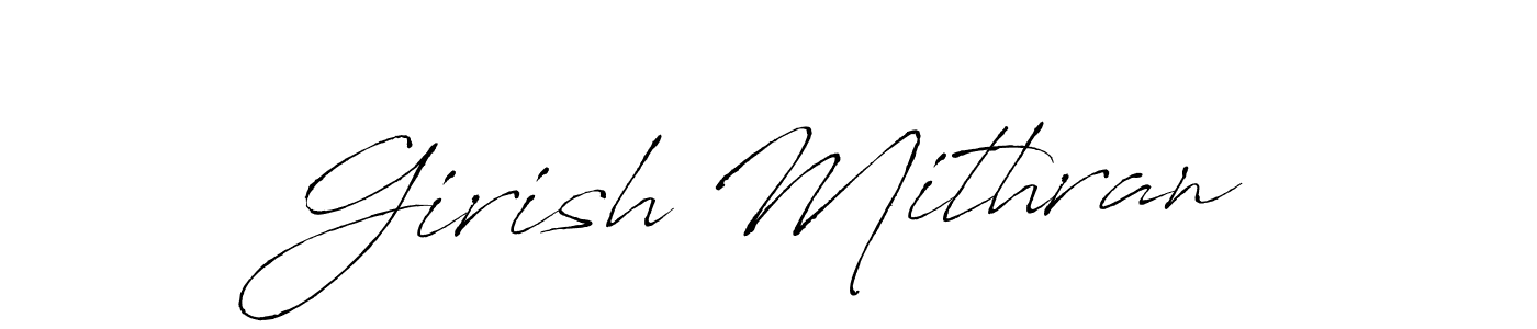 How to make Girish Mithran signature? Antro_Vectra is a professional autograph style. Create handwritten signature for Girish Mithran name. Girish Mithran signature style 6 images and pictures png