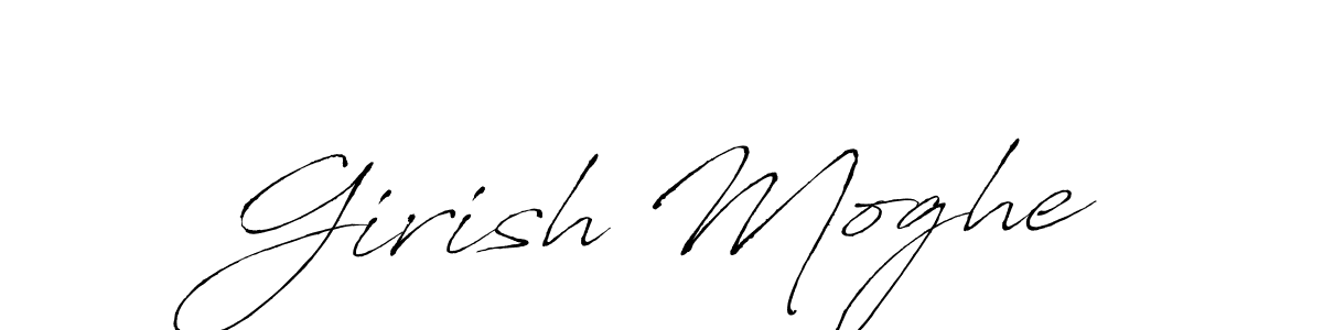 How to make Girish Moghe name signature. Use Antro_Vectra style for creating short signs online. This is the latest handwritten sign. Girish Moghe signature style 6 images and pictures png