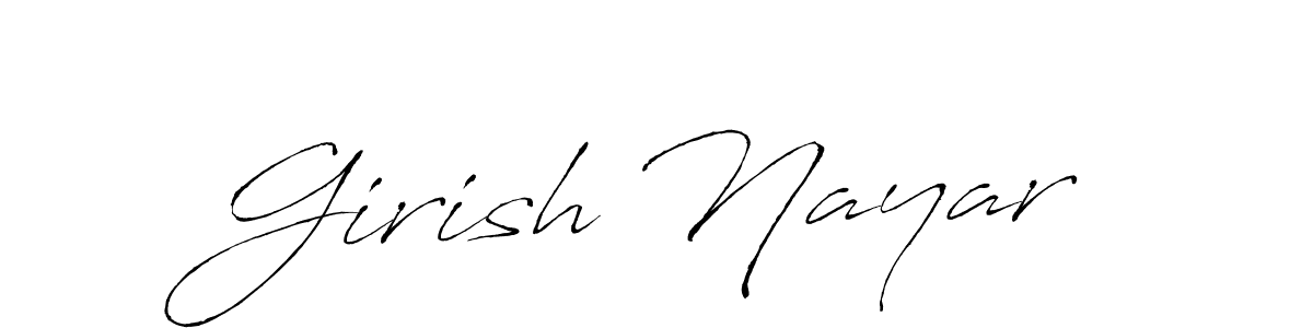 How to make Girish Nayar signature? Antro_Vectra is a professional autograph style. Create handwritten signature for Girish Nayar name. Girish Nayar signature style 6 images and pictures png