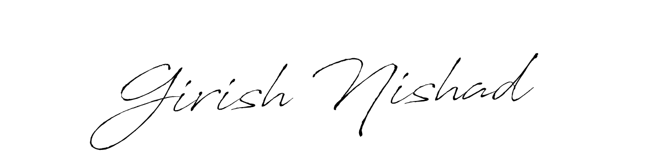 Create a beautiful signature design for name Girish Nishad. With this signature (Antro_Vectra) fonts, you can make a handwritten signature for free. Girish Nishad signature style 6 images and pictures png