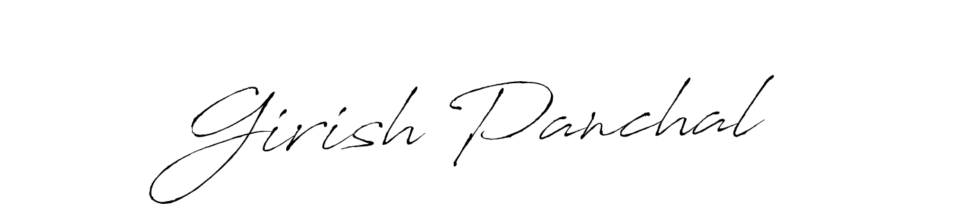 Use a signature maker to create a handwritten signature online. With this signature software, you can design (Antro_Vectra) your own signature for name Girish Panchal. Girish Panchal signature style 6 images and pictures png