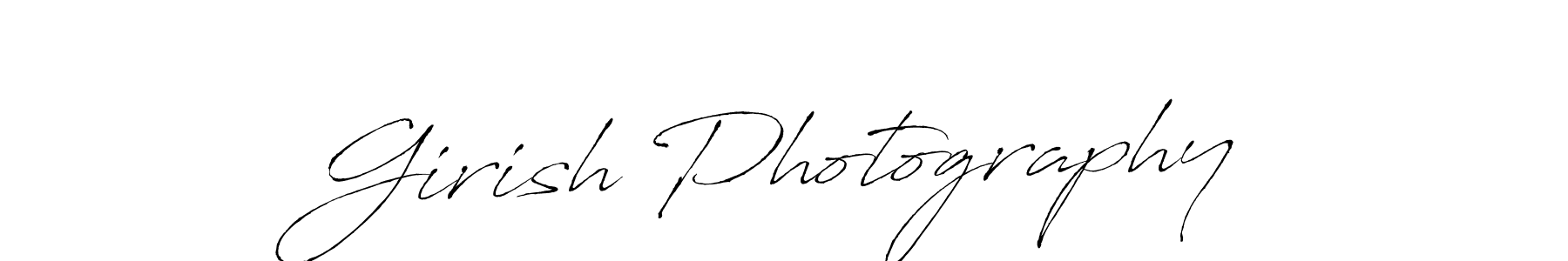 You should practise on your own different ways (Antro_Vectra) to write your name (Girish Photography) in signature. don't let someone else do it for you. Girish Photography signature style 6 images and pictures png