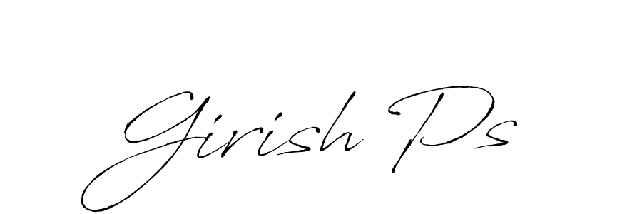 if you are searching for the best signature style for your name Girish Ps. so please give up your signature search. here we have designed multiple signature styles  using Antro_Vectra. Girish Ps signature style 6 images and pictures png