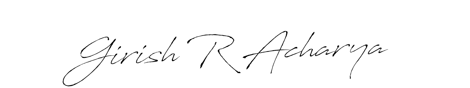 Design your own signature with our free online signature maker. With this signature software, you can create a handwritten (Antro_Vectra) signature for name Girish R Acharya. Girish R Acharya signature style 6 images and pictures png