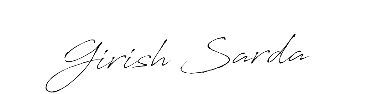 How to Draw Girish Sarda signature style? Antro_Vectra is a latest design signature styles for name Girish Sarda. Girish Sarda signature style 6 images and pictures png