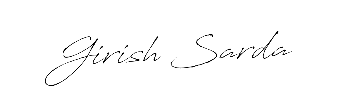 How to Draw Girish Sarda signature style? Antro_Vectra is a latest design signature styles for name Girish Sarda. Girish Sarda signature style 6 images and pictures png