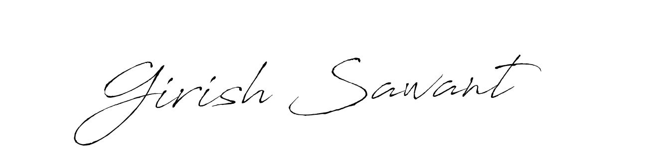Similarly Antro_Vectra is the best handwritten signature design. Signature creator online .You can use it as an online autograph creator for name Girish Sawant. Girish Sawant signature style 6 images and pictures png