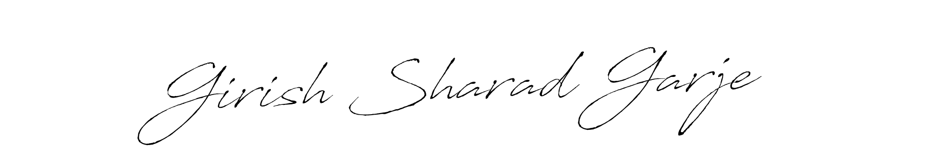 Make a short Girish Sharad Garje signature style. Manage your documents anywhere anytime using Antro_Vectra. Create and add eSignatures, submit forms, share and send files easily. Girish Sharad Garje signature style 6 images and pictures png