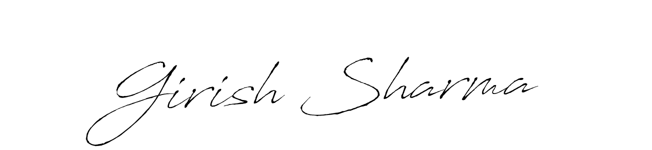 Create a beautiful signature design for name Girish Sharma. With this signature (Antro_Vectra) fonts, you can make a handwritten signature for free. Girish Sharma signature style 6 images and pictures png
