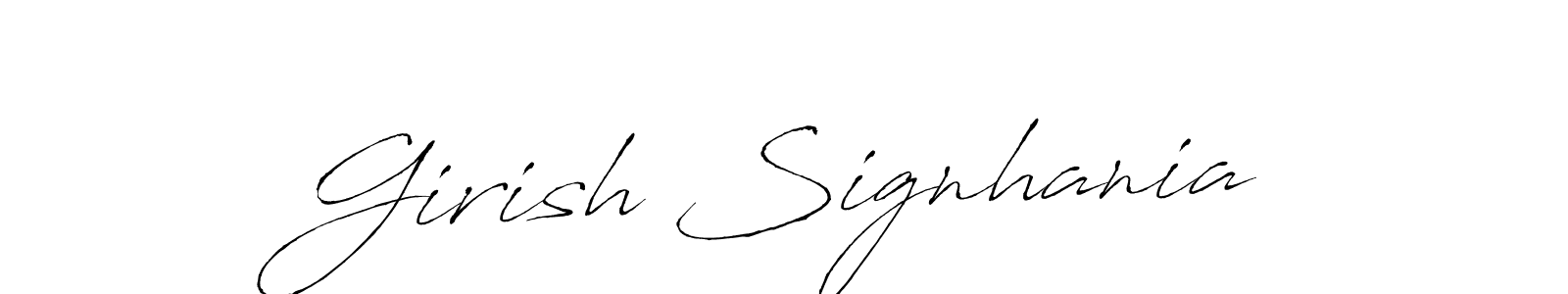 if you are searching for the best signature style for your name Girish Signhania. so please give up your signature search. here we have designed multiple signature styles  using Antro_Vectra. Girish Signhania signature style 6 images and pictures png