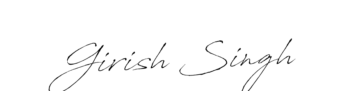Create a beautiful signature design for name Girish Singh. With this signature (Antro_Vectra) fonts, you can make a handwritten signature for free. Girish Singh signature style 6 images and pictures png