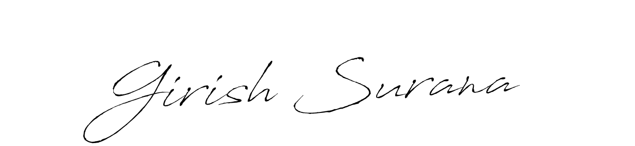 Once you've used our free online signature maker to create your best signature Antro_Vectra style, it's time to enjoy all of the benefits that Girish Surana name signing documents. Girish Surana signature style 6 images and pictures png