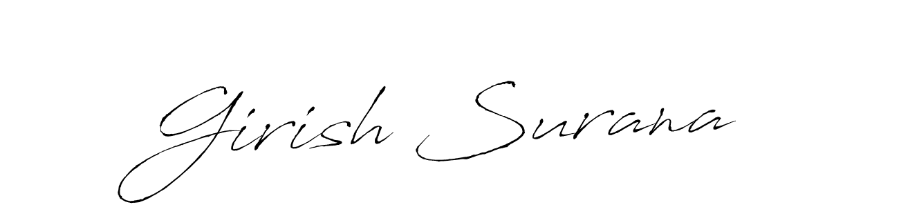 Make a short Girish Surana signature style. Manage your documents anywhere anytime using Antro_Vectra. Create and add eSignatures, submit forms, share and send files easily. Girish Surana signature style 6 images and pictures png