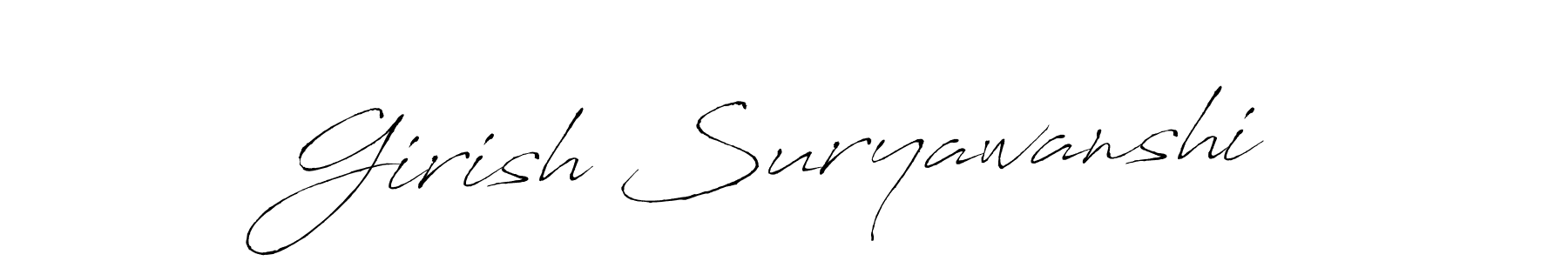 How to make Girish Suryawanshi name signature. Use Antro_Vectra style for creating short signs online. This is the latest handwritten sign. Girish Suryawanshi signature style 6 images and pictures png