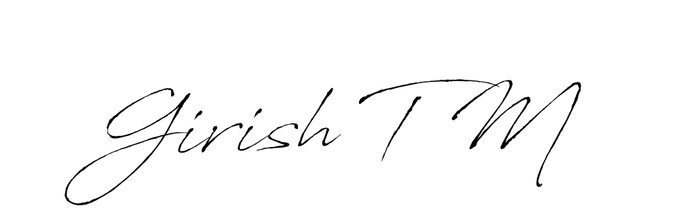 Also we have Girish T M name is the best signature style. Create professional handwritten signature collection using Antro_Vectra autograph style. Girish T M signature style 6 images and pictures png