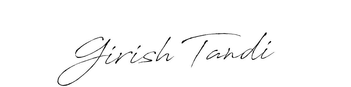 How to make Girish Tandi name signature. Use Antro_Vectra style for creating short signs online. This is the latest handwritten sign. Girish Tandi signature style 6 images and pictures png