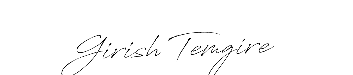 Create a beautiful signature design for name Girish Temgire. With this signature (Antro_Vectra) fonts, you can make a handwritten signature for free. Girish Temgire signature style 6 images and pictures png