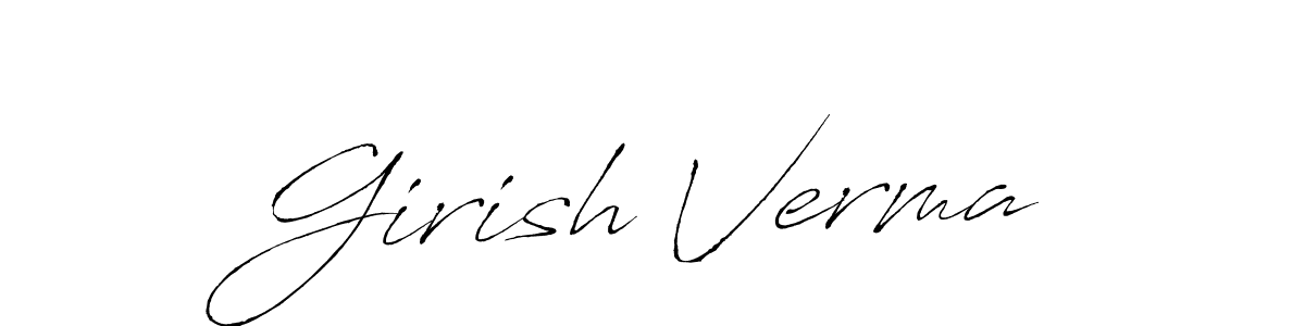 You should practise on your own different ways (Antro_Vectra) to write your name (Girish Verma) in signature. don't let someone else do it for you. Girish Verma signature style 6 images and pictures png