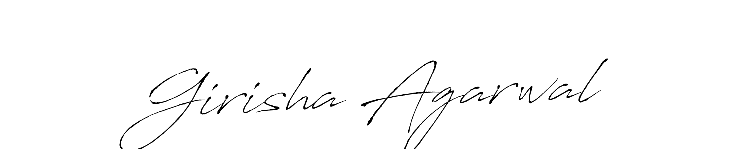 Also we have Girisha Agarwal name is the best signature style. Create professional handwritten signature collection using Antro_Vectra autograph style. Girisha Agarwal signature style 6 images and pictures png