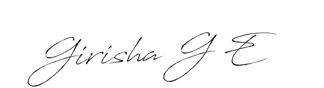 How to make Girisha G E signature? Antro_Vectra is a professional autograph style. Create handwritten signature for Girisha G E name. Girisha G E signature style 6 images and pictures png