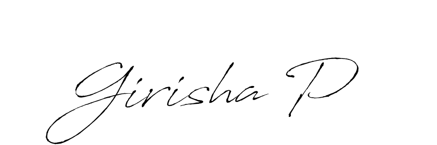 Best and Professional Signature Style for Girisha P. Antro_Vectra Best Signature Style Collection. Girisha P signature style 6 images and pictures png