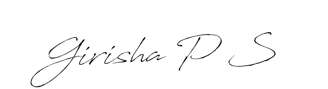 Also You can easily find your signature by using the search form. We will create Girisha P S name handwritten signature images for you free of cost using Antro_Vectra sign style. Girisha P S signature style 6 images and pictures png