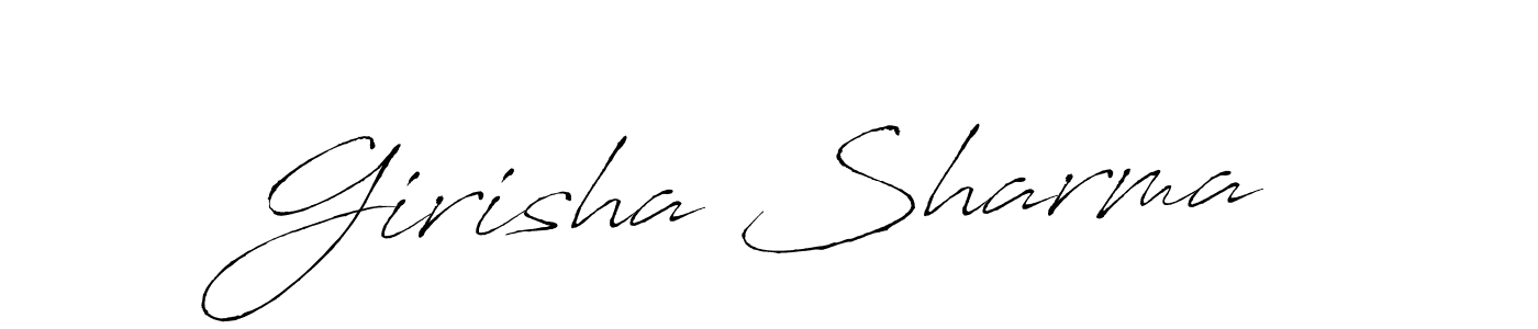 Girisha Sharma stylish signature style. Best Handwritten Sign (Antro_Vectra) for my name. Handwritten Signature Collection Ideas for my name Girisha Sharma. Girisha Sharma signature style 6 images and pictures png