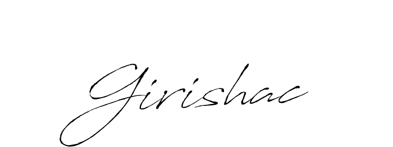 The best way (Antro_Vectra) to make a short signature is to pick only two or three words in your name. The name Girishac include a total of six letters. For converting this name. Girishac signature style 6 images and pictures png