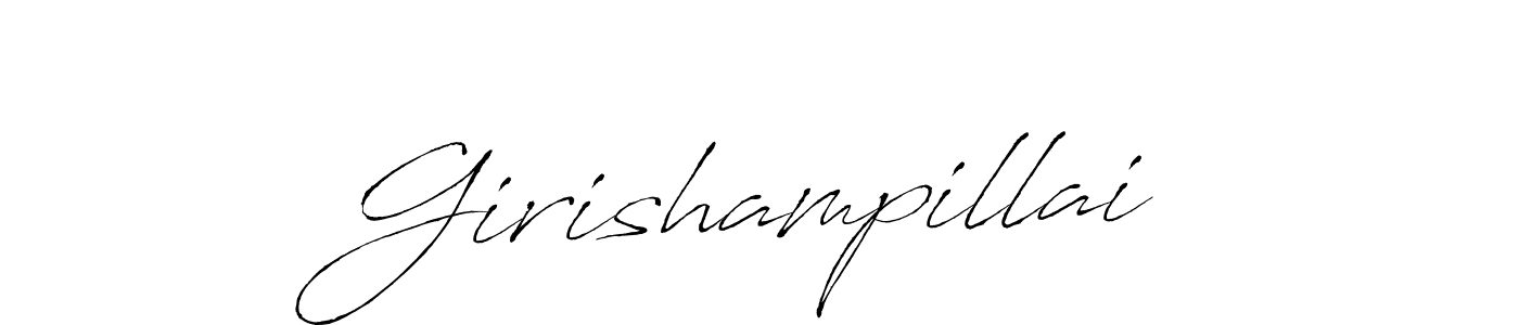 Make a beautiful signature design for name Girishampillai. With this signature (Antro_Vectra) style, you can create a handwritten signature for free. Girishampillai signature style 6 images and pictures png